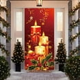 thumbnail image 1 of LIORAGLJ 35.43x74.8 Inches Christmas Door Cover for Front Door Wall Decoration Indoor Party Tablecloth Festive Atmosphere Home and Commercial Holiday Decor, 1 of 7