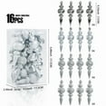 thumbnail image 1 of LIORAGLJ 4.3 inch 16-Piece Green Finial Drop Christmas Ornaments, Hanging Tree Decor, Festive Space Embellishment (Silver), 1 of 1