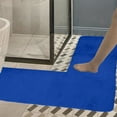 thumbnail image 1 of LIORAGLJ 47.2x47.2x29.5in Plush L Corner Carpet Bathroom Mat Absorbent Non-Slip for Home Use (Blue), 1 of 6