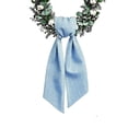 thumbnail image 1 of LIORAGLJ Checkered Wreath Sash Bow with Long Streamers Christmas Door Decor, 1 of 6