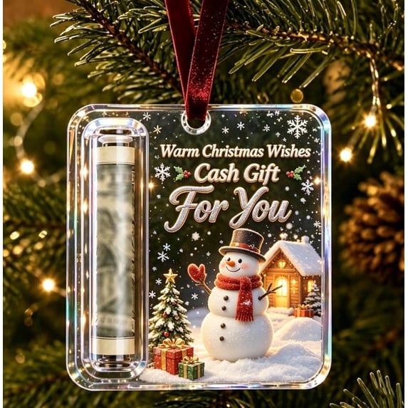 LIORAGLJ Christmas Decoration Wallet Pendant Acrylic Bag Keychain Tree Ornament