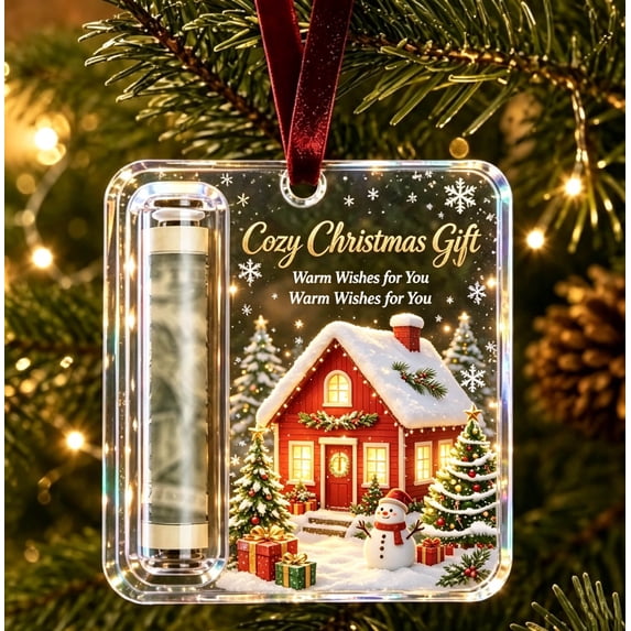 LIORAGLJ Christmas Decoration Wallet Pendant Acrylic Bag Keychain Tree Ornament