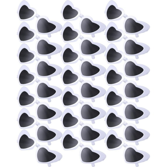 LIOUCBD  24 Pair Bachelorette Sunglasses Heart Sunglasses Retro Heart Shaped Eyewear Vintage Cat Style Glasses for Women