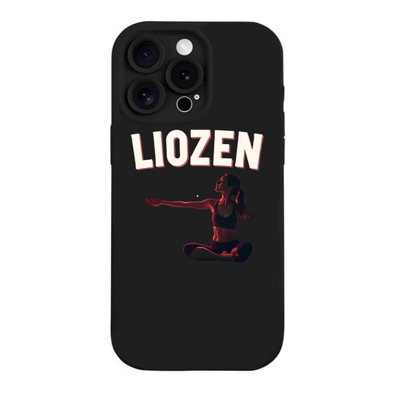 LIOZEN Yoga Pose Silhouette iPhone 15 Pro Case - Lightweight Yellowing Resistant Stylish Design for Yoga Enthusiasts