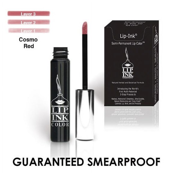 LIP INK 100% Smearproof Trial Lip Kits, Cosmo Red