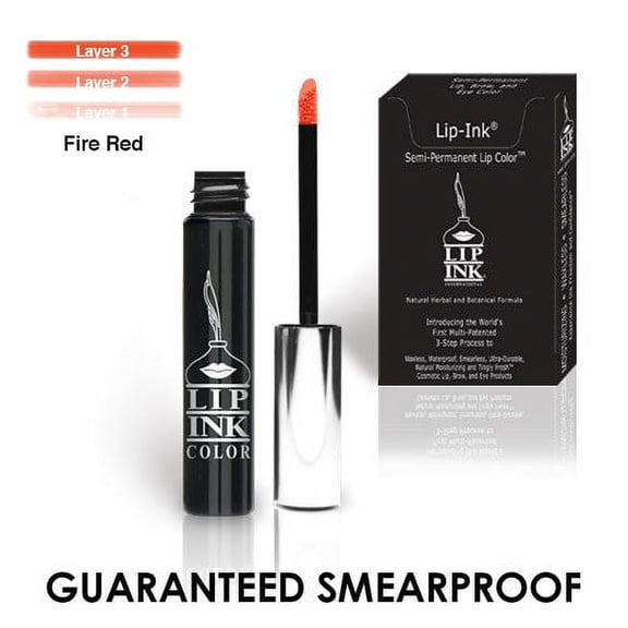 LIP INK 100% Smearproof Trial Lip Kits, Fire Red