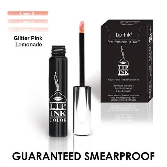 LIP INK 100% Smearproof Trial Lip Kits, Glitter Pink Lemonade