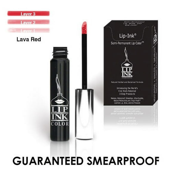 LIP INK 100% Smearproof Trial Lip Kits, Lava Red