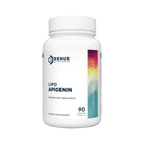 RENUE by SCIENCE Apigenin | High Strength Liposomal Apigenin Supplement | 90 Apagenine Capsules - 75mg Apigenin per Serving | Non-GMO & Allergen Free | Made in the USA Third-Party Tested