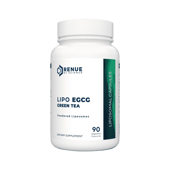 RENUE by SCIENCE Green Tea Extract | High Strength Liposomal EGCG Supplement | 90 Capsules - 75mg per Serving | Non-GMO | Made in the USA & Third-Party Tested