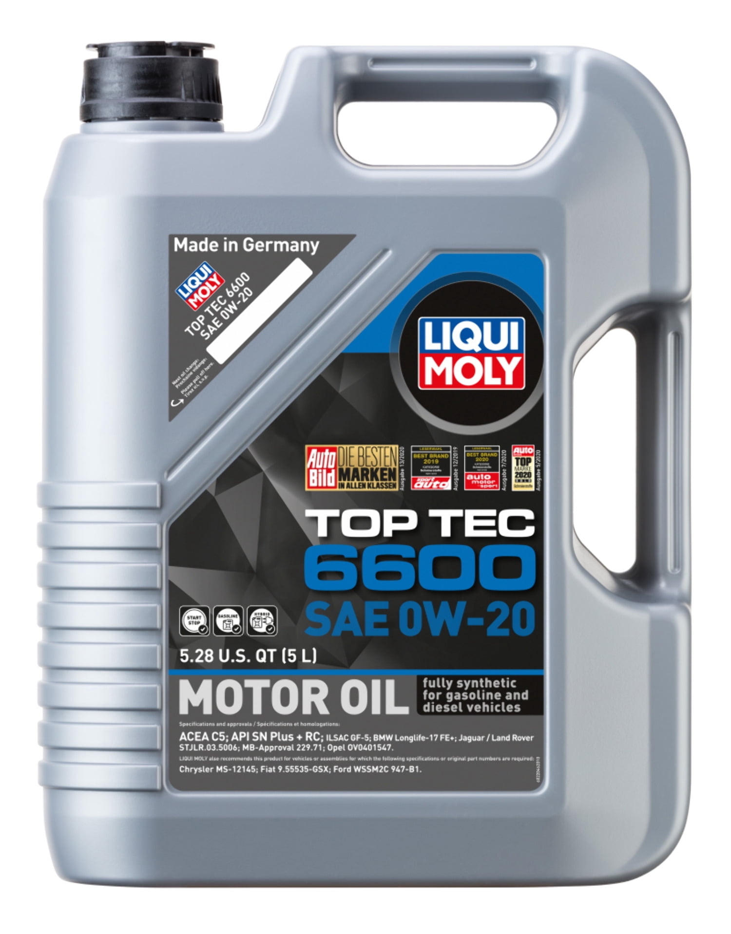 LIQUI MOLY 5L Top Tec 6600 Motor Oil SAE 0W20 - 22046