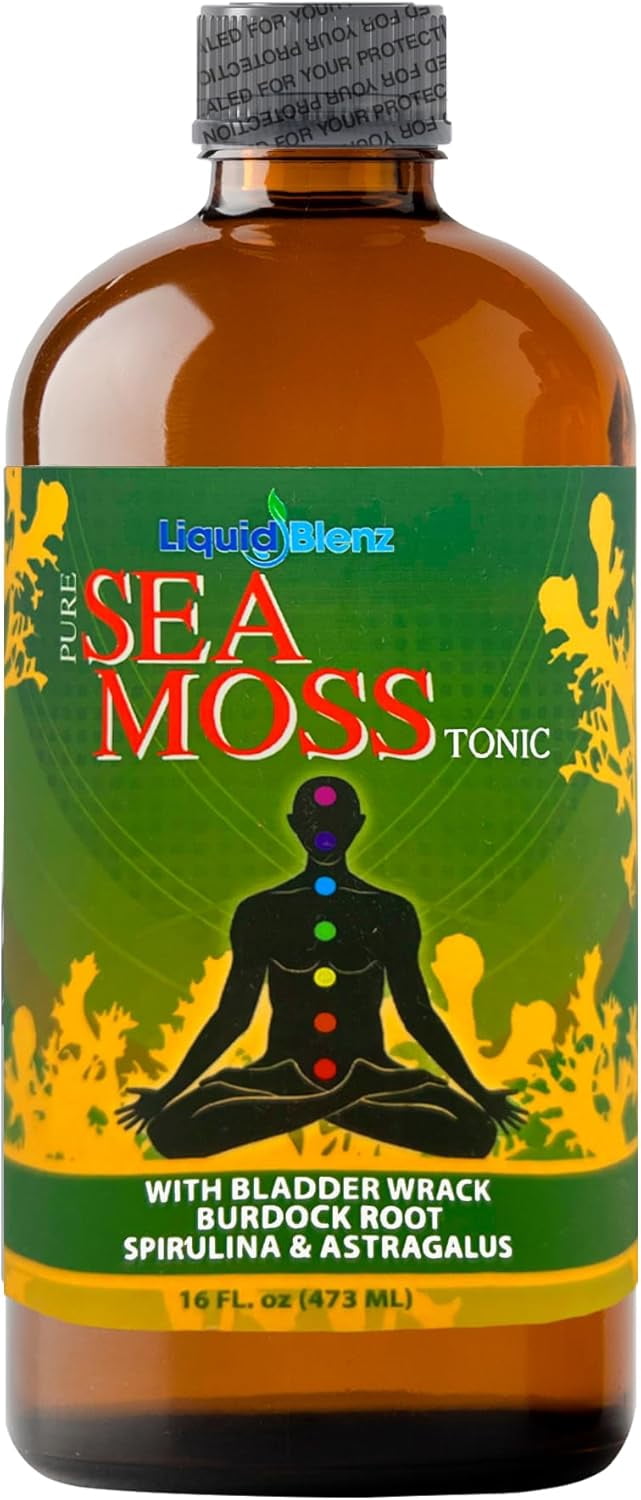 LIQUID BLENZ Sea Moss Tonic, 16 fl oz – Natural Herbal Supplement for Overall Body Support, Energy & Wellness Boost