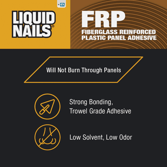 LIQUID NAILS FRP Panel Adhesive - Pack of 12  Construction & DIY Use, Standard Hardware Spec