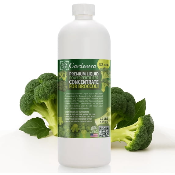 ⭐ LIQUID POWER Broccoli Fertilizer - Premium Liquid Plant Food for Broccoli - Fast-Acting Concentrate for Growth, Strong Roots & High-Yield Harvest - 32 oz - Indoor & Outdoor Use