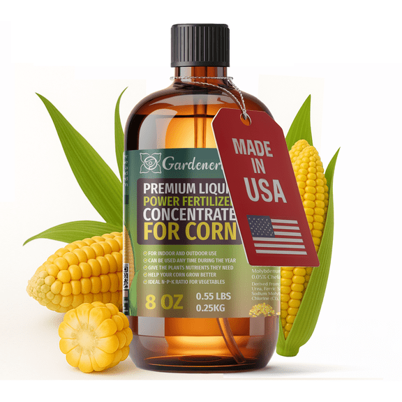 ⭐ LIQUID POWER Corn Fertilizer - Professional Liquid Plant Food for Corn - Fast-Acting Concentrate for Growth, Strong Roots & High-Yield Harvest - 8 oz - Indoor & Outdoor Use