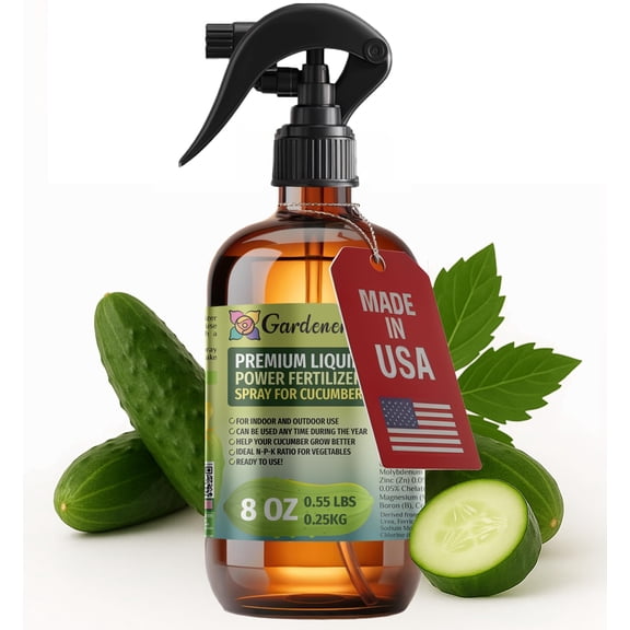 ⭐ LIQUID POWER Cucumber Fertilizer Spray – Ready-to-Use Liquid Plant Food Mist for Cucumber – Premixed, Easy Application – Fast-Acting Formula for Growth, Roots & Yield – Indoor & Outdoor Use – 8 oz