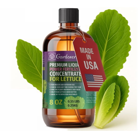 ⭐ LIQUID POWER Lettuce Fertilizer - Professional Liquid Plant Food for Lettuce - Fast-Acting Concentrate for Growth, Strong Roots & High-Yield Harvest - 8 oz - Indoor & Outdoor Use