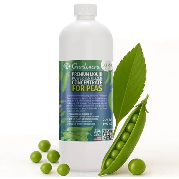 ⭐ LIQUID POWER Peas Fertilizer - Premium Liquid Plant Food for Peas - Fast-Acting Concentrate for Growth, Strong Roots & High-Yield Harvest - 32 oz - Indoor & Outdoor Use