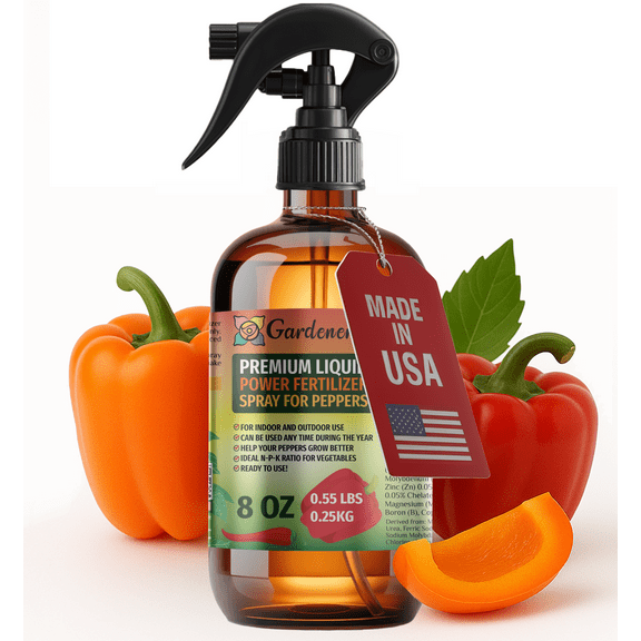 ⭐ LIQUID POWER Pepper Fertilizer Spray – Ready-to-Use Liquid Plant Food Mist for Pepper – Premixed, Easy Application – Fast-Acting Formula for Growth, Roots & Yield – Indoor & Outdoor Use – 8 oz