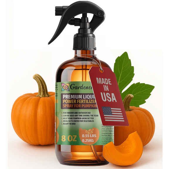⭐ LIQUID POWER Pumpkin Fertilizer Spray – Ready-to-Use Liquid Plant Food Mist for Pumpkin – Premixed, Easy Application – Fast-Acting Formula for Growth, Roots & Yield – Indoor & Outdoor Use – 8 oz
