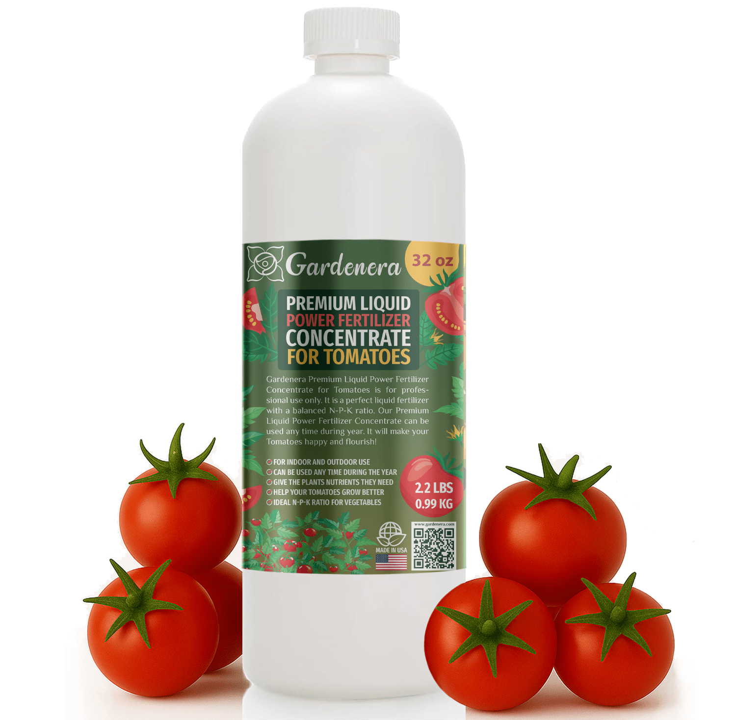 ⭐ LIQUID POWER Tomato Fertilizer - Premium Liquid Plant Food for Tomatoes - Fast-Acting Concentrate for Growth, Strong Roots & High-Yield Harvest - 32 oz - Indoor & Outdoor Use