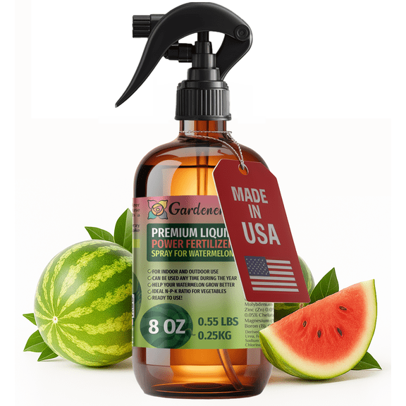 ⭐ LIQUID POWER Watermelon Fertilizer Spray – Ready-to-Use Liquid Plant Food for Watermelon – Premixed, Easy Application – Fast-Acting Formula for Growth, Roots & Yield – Indoor & Outdoor Use – 8 oz