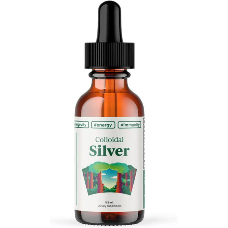LIQUIDHEALTH Colloidal Silver Liquid 10PPM Itch Relief Drop Shot  Supplement, 2 Fl. Oz. 