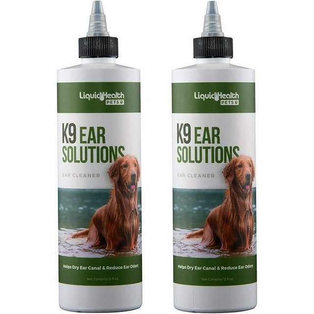 LIQUIDHEALTH K9 Canine Ear Cleaner Drops, Medication Solution, Boric
