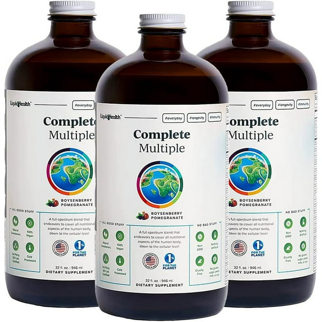 LIQUIDHEALTH Liquid Multivitamin Natural Immune Support Supplement for Adult Men & Women, 32 Fl