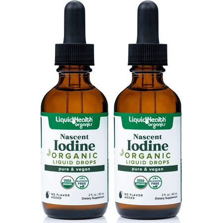 LIQUIDHEALTH Nascent Iodine Drops Thyroid Support & Immune Support Supplement, 2 fl Oz