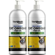 LIQUIDHEALTH Omega 3 Fish Oil Cat Supplements & Vitamins with EPA, DPA & DHA, 8 Oz