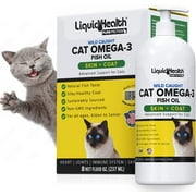 LIQUIDHEALTH Omega 3 Fish Oil Cat Supplements & Vitamins with EPA, DPA & DHA, 8 Oz