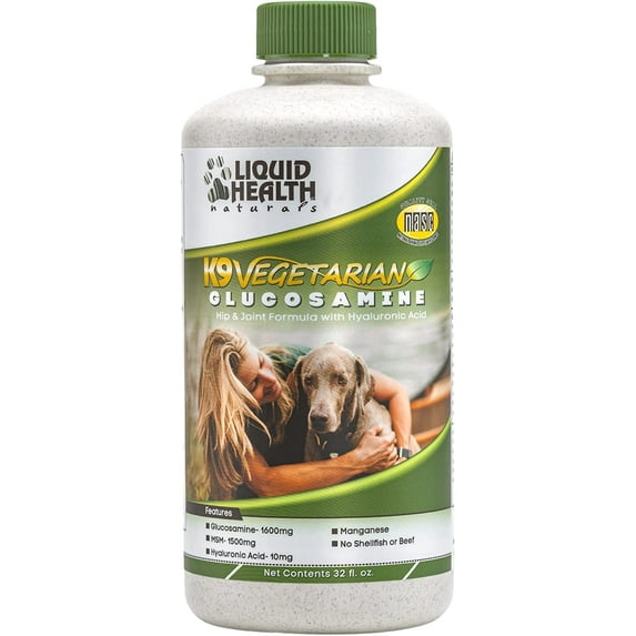 LIQUIDHEALTH Vegetarian Dog Glucosamine Joint Health Supplement Liquid Vitamin, 32 fl Oz