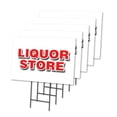 thumbnail image 1 of LIQUOR STORE 5 Pack Of 18" x 24" Yard Sign & Stake | Advertise Your Business | Stake Included Image On Front Only | Made in The USA, 1 of 3