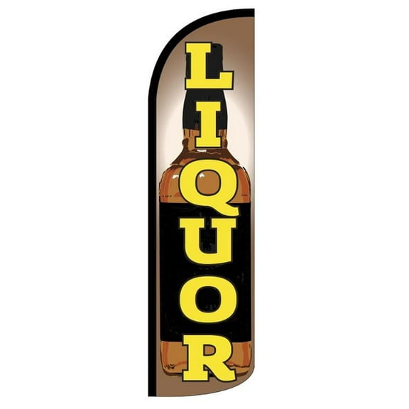 LIQUOR Windless Flag (Hardware Not Included) |Advertisement /Business Flags | Feather Flag |