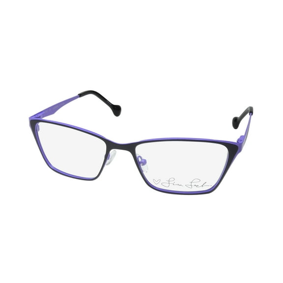 LISA LOEB AIR CAT EYE EYEGLASS FRAME/GLASSES STAINLESS STEEL METALLIC ARMS SLEEK