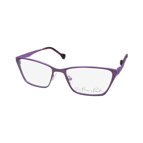 LISA LOEB AIR CAT EYE EYEGLASS FRAME/GLASSES STAINLESS STEEL METALLIC ARMS SLEEK