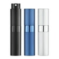 thumbnail image 1 of LISAPACK 8ML Atomizer Perfume Spray Bottle for Travel (3 PCS) Empty Cologne Dispenser, Portable Sprayer (Black, Silver, Blue), 1 of 7