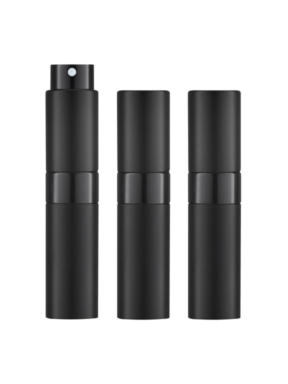 8ML Atomizer Perfume Spray Bottle for Travel (3 PCS) Empty Cologne Dispenser, Portable Sprayer (Black)