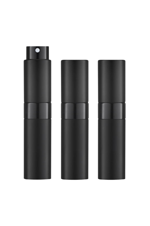 8ML Atomizer Perfume Spray Bottle for Travel (3 PCS) Empty Cologne Dispenser, Portable Sprayer (Black)