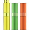 thumbnail image 1 of LISAPACK 8ML Atomizer Perfume Spray Bottle for Travel (3 PCS) Empty Cologne Dispenser, Portable Sprayer (Yellow, Green, Orange), 1 of 7