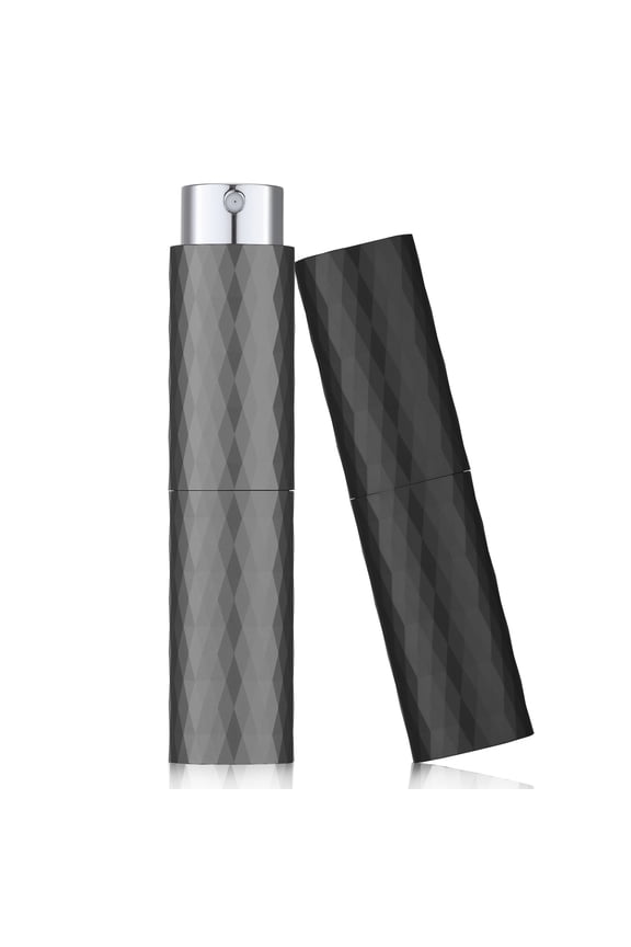 8ML Perfume Atomizer Spray Bottle (2 PCS) Empty Cologne Dispenser Portable (Black, Grey)