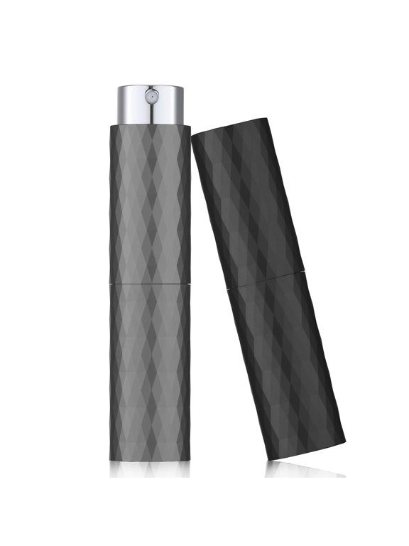 8ML Perfume Atomizer Spray Bottle (2 PCS) Empty Cologne Dispenser Portable (Black, Grey)