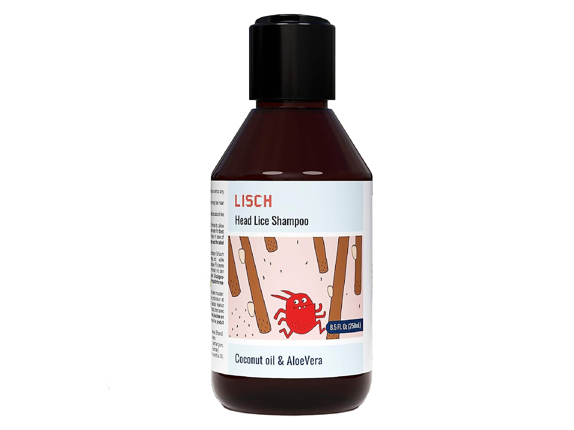 LISCHHead Lice Shampoo with Coconut Oil & Aloe Vera Gentle Treatment for The Whole Family, 8.