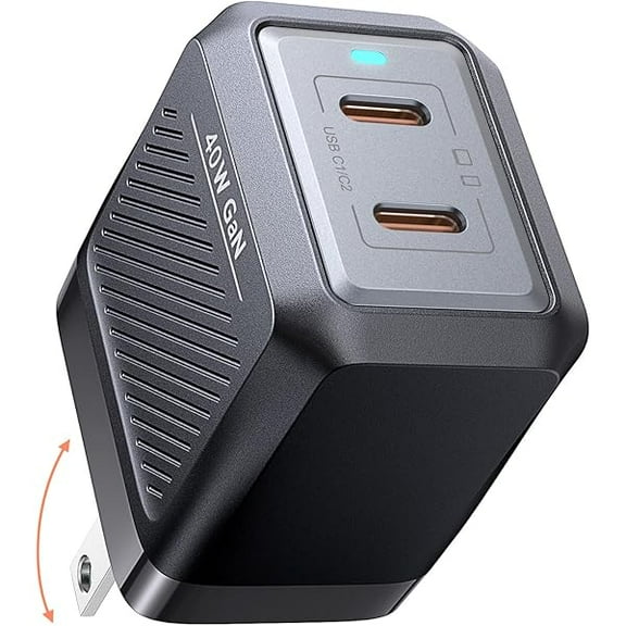 LISEN 40W iPhone Charger Block,USB Wall Charger Compatible with iPhone 15 14 13 12 11 Pro Max 10 SE X XS 8 Plus Samsung Galaxy S22 S21 S20 Power Block Fast Charging,Black