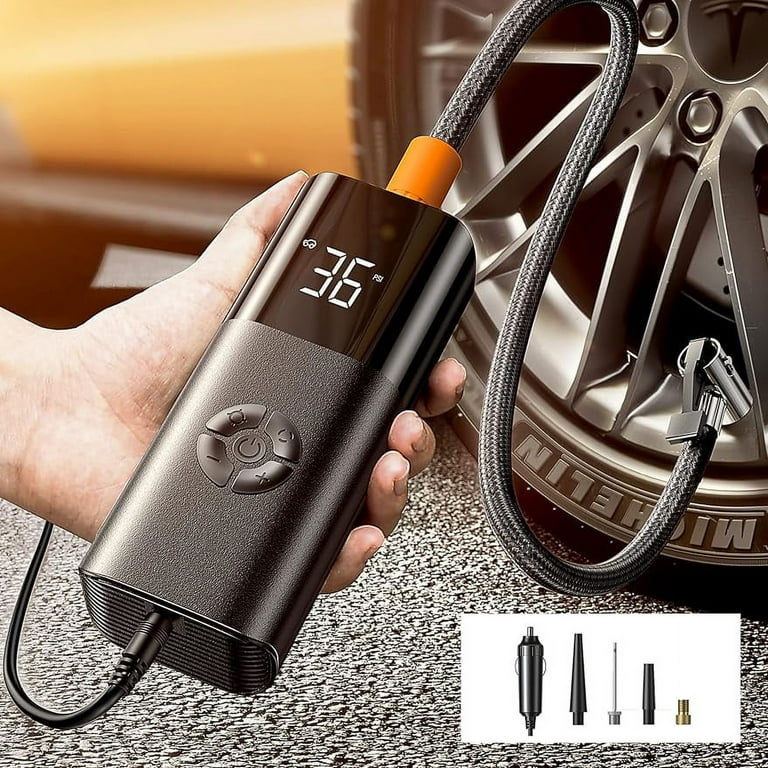 12V DC Portable 100PSI Air Compressor Car Tyre Tire Inflator Pump Auto Shut Off LED Digital Display LED lighting for Car Ties, Ball, Air Bed, Balloon and More 12V DC Portable 100PSI Air Compressor Car Tyre Tire Inflator Pump Auto Shut Off LED Digital Display LED lighting for Car Ties, Ball, Air Bed, Balloon and More
