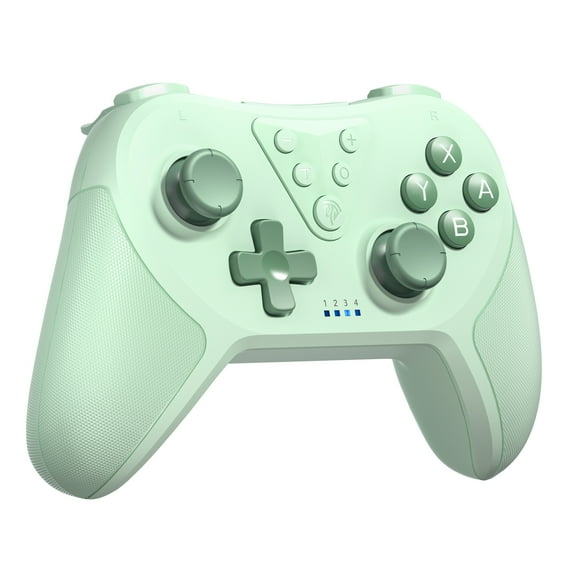 LISHIVE Bluetooth Gaming Wireless Controller for Nintendo Switch Windows PC, Switch Game Remote Controller with Adjustable Vibration Turbo 6-Axis Gyro, Green