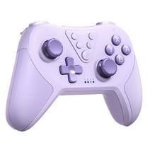 LISHIVE Bluetooth Gaming Wireless Controller for Nintendo Switch, Switch Game Remote Controller with Adjustable Vibration Turbo 6-Axis Gyro, Purple