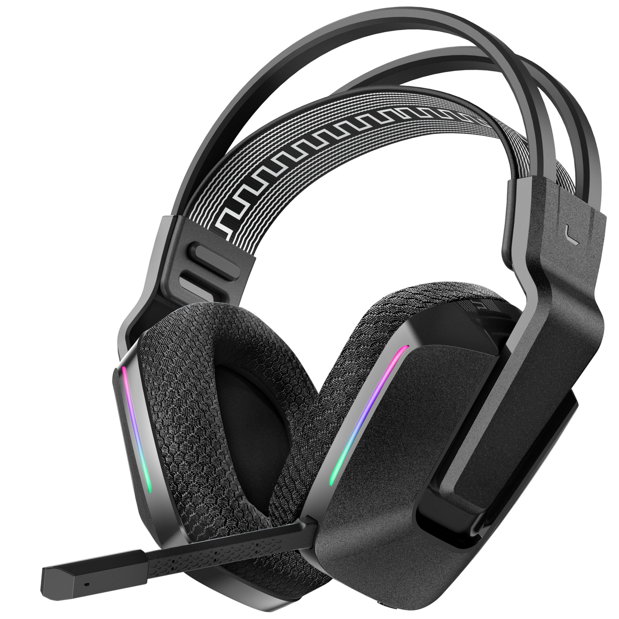 LISHIVE Low Latency Wireless Gaming Headset With Detachable Noise 