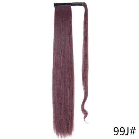 LISI GIRL 85cm Synthetic Long Straight Ponytail Hair Clip In Hair Extensions Blonde Brown Wrap Around Pony Hairpiece For Women
